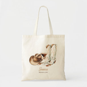 Rustic Brown Western Adult Birthday Cowgirl Tote Bag