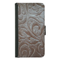 Rustic brown western country leather pattern