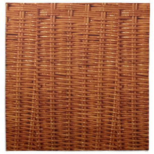 Rustic Brown Wicker Picnic Basket Country Style Napkin