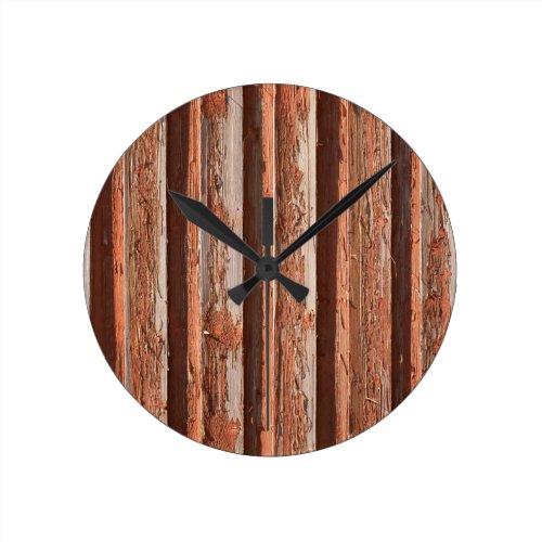 Rustic Brown Wood-1631468 Round Clock