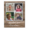 Rustic Brown Wood 4 Photo Collage Grandma