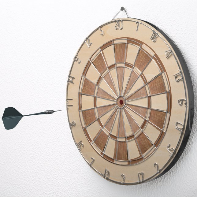 Rustic Brown Wood Classic Dart Board (Creator Uploaded)