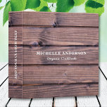 Rustic Brown Wood Custom Name Text 3 Ring Binder<br><div class="desc">Customize the text, and easily create your personalized binder. Click CUSTOMIZE FURTHER to change the text color. You can TRANSFER this DESIGN on other Zazzle products and adjust it to fit most of the Zazzle items. Standard Studio designs are made in high-resolution vector graphics for a professional print. Thank you...</div>