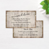 Rustic Brown Wood & Lights Wedding Accommodations (Desk)