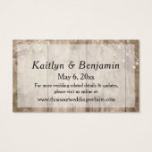 Rustic Brown Wood & Lights Wedding Accommodations (Back)