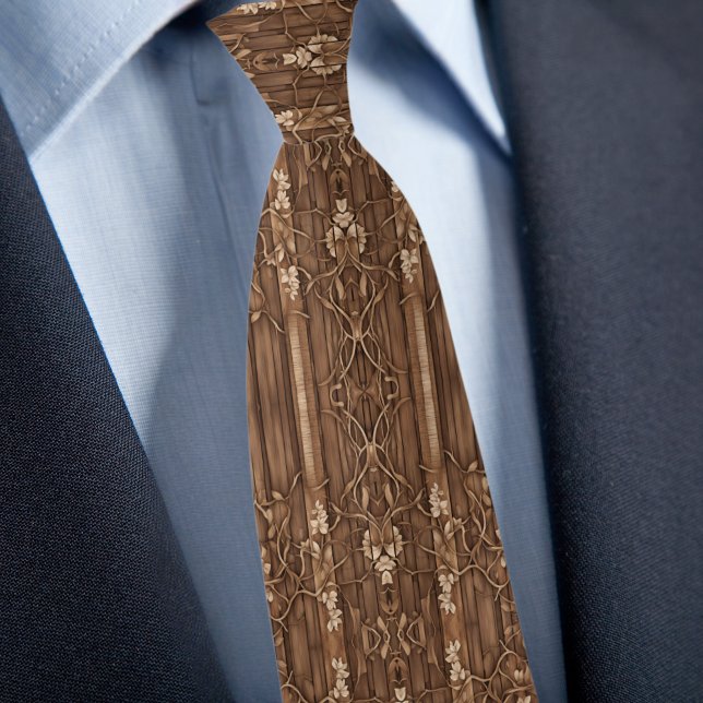 Rustic Brown Wood Neck Tie (Creator Uploaded)