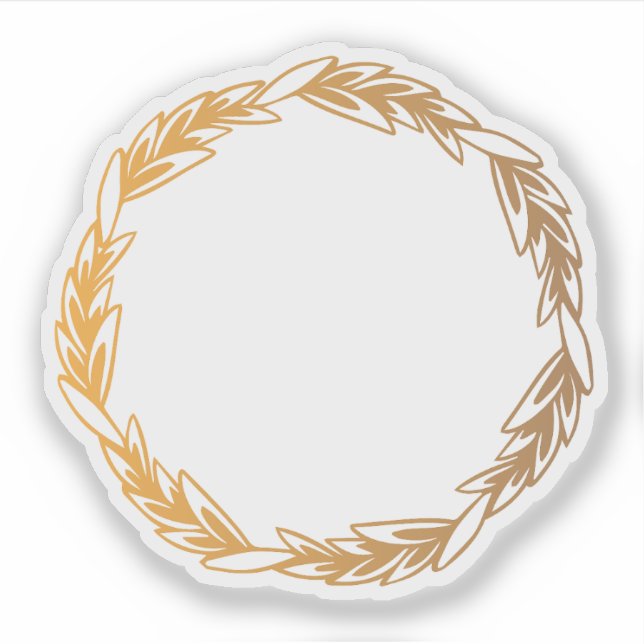 Rustic Brown Wreath Sticker (Front)