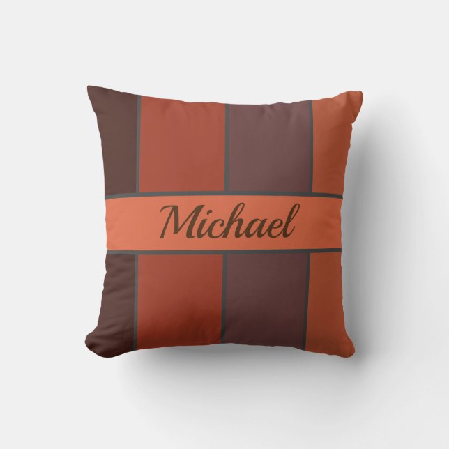 Rustic Browns Throw Pillow (Front)