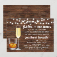 Rustic Bubbles & bourbon before I do wedding party