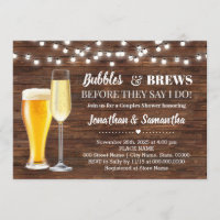 Rustic Bubbles & brews before I do couples shower