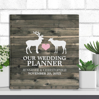 Rustic Buck and Doe Wedding Planner Binder