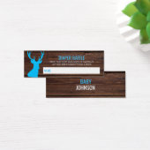 Rustic Buck Wood Blue DIAPER RUFFLE Tickets QTY100 (Desk)