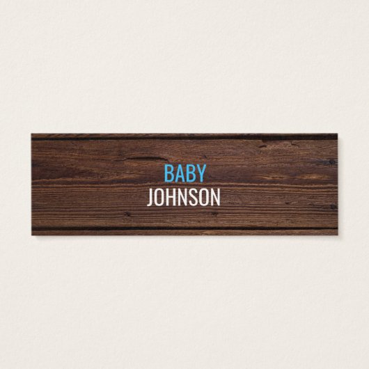 Rustic Buck Wood Blue DIAPER RUFFLE Tickets QTY100 (Back)