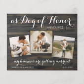 Rustic Budget Dog Photo Wedding Save The Date   (Front)