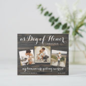 Rustic Budget Dog Photo Wedding Save The Date   (Standing Front)