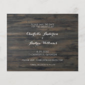 Rustic Budget Dog Photo Wedding Save The Date   (Back)