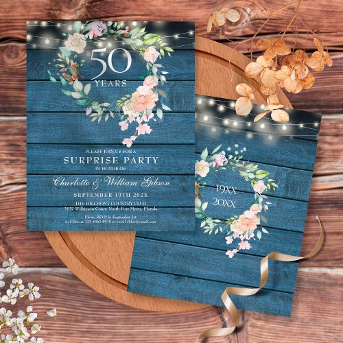 Rustic Budget Surprise Party 50th Anniversary