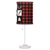 Rustic Buffalo Check Plaid Wilderness Adventure Table Lamp (Right)