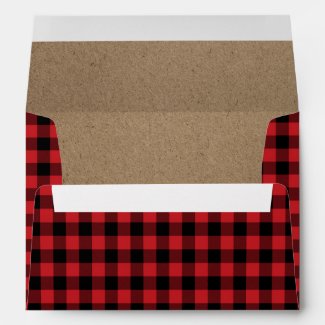Rustic Buffalo Plaid Lumberjack Envelope