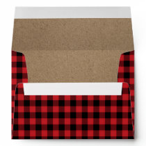 Rustic Buffalo Plaid Lumberjack Envelope Rustic Buffalo Plaid Lumberjack Envelope