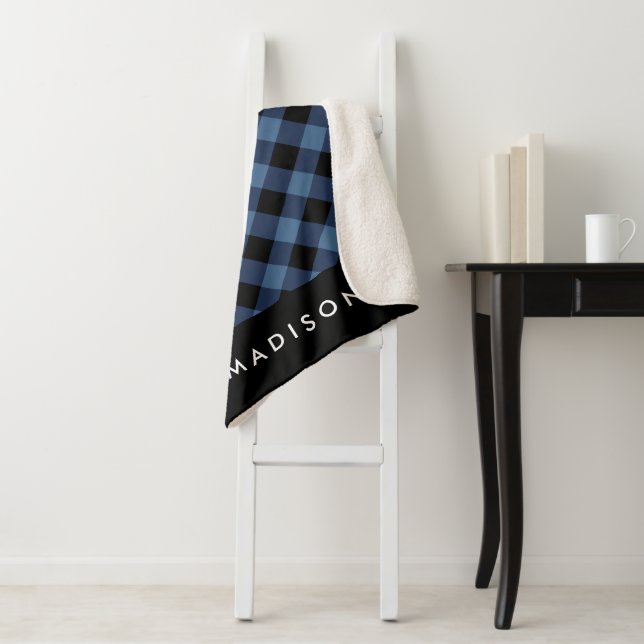 Rustic Buffalo Plaid | Personalized Sherpa Blanket (In Situ)