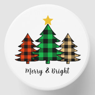 Rustic Buffalo Plaid Tree Mini Candle Favors