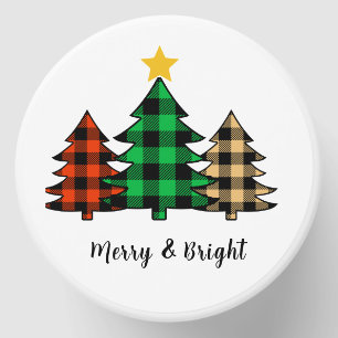 Rustic Buffalo Plaid Tree Vanilla Scented Candle Mini Candle Favors