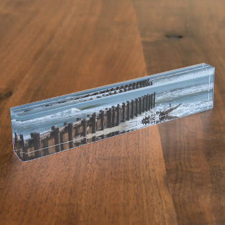 Rustic Bulkhead on Beach Desk Name Plate