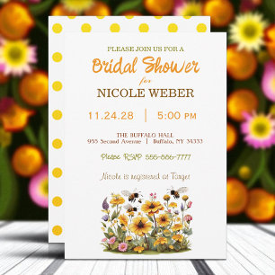 Rustic Bumble Bee Bridal Shower Invitation