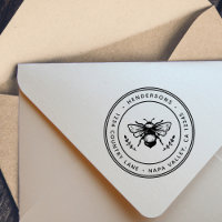 Rustic Bumblebee Round Return Address