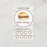 Rustic Burger restaurant Loyalty  business card