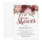 Rustic Burgundy Blush Floral Glitter Baby Shower