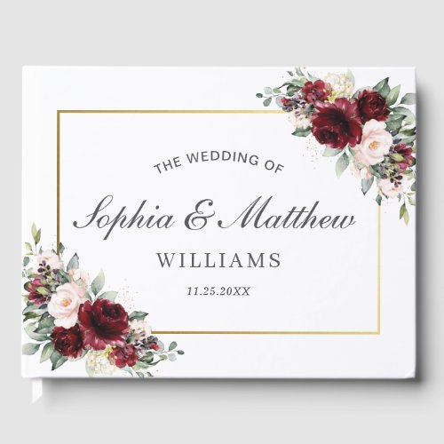 Rustic Burgundy Blush Floral Greenery Wedding