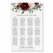 Rustic Burgundy Blush Floral Wedding Seating Chart