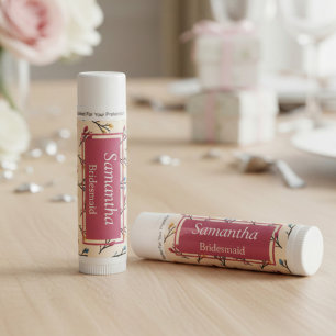 Rustic Burgundy Bridesmaid Lip Balm