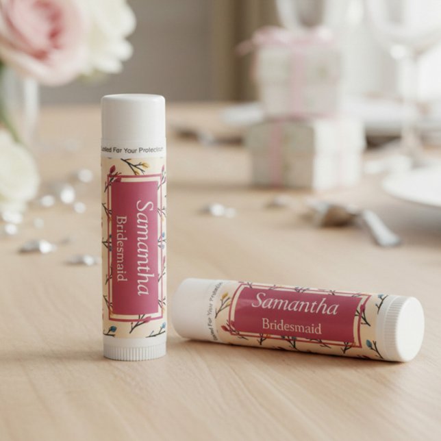 Rustic Burgundy Bridesmaid Lip Balm (Creator Uploaded)