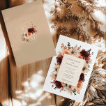 Rustic Burgundy Fall Floral Wedding Invitation<br><div class="desc">Set the tone for your autumn wedding with this rustic burgundy fall floral wedding invitation. Featuring elegant burgundy and brown fall foliage, this design is perfect for a countryside ceremony, vineyard wedding, or cozy barn celebration. Ideal for brides planning a fall wedding with rich autumn colors, this template blends rustic...</div>