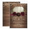 Rustic Burgundy Fall in Love Bridal Shower Invite