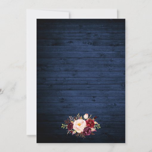 Rustic Burgundy Floral Lace Lights 3 Photo Wedding Invitation Zazzle
