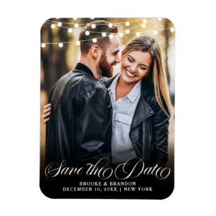 Rustic Burgundy Floral Mason Jar Save the Date Magnet