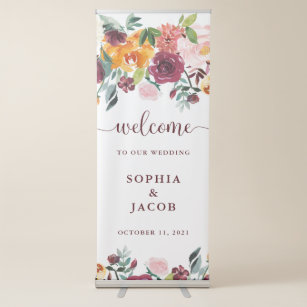 Burgundy Wedding Banners | Zazzle