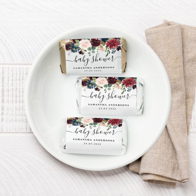 Rustic Burgundy Navy Blue & Red Beauty Flowers  Hershey's Miniatures (Creator Uploaded)