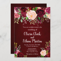 Rustic Burgundy Pink Floral