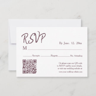 Rustic Burgundy Wildflower Wreath Wedding Details RSVP Card