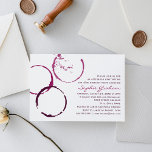 Rustic Burgundy Wine Stain 40th Birthday Party Invitation<br><div class="desc">Wine themed milestone birthday party invitation features chic burgundy red wine glass ring stains and stylish text that can be customized for your special event.</div>