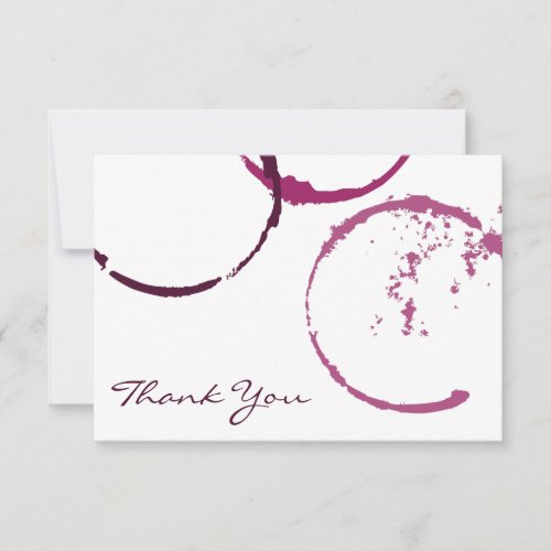 Thank You Flat Note Cards | Red Wine Theme