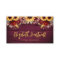 Rustic Burgundy Wood Sunflower Floral QR Code