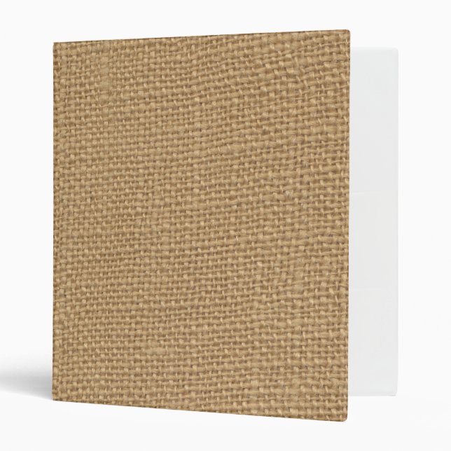 Rustic Burlap Background Printed Binder (Front/Inside)