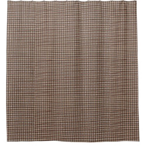 Rustic Burlap Basket Weave Pattern Shower Curtains