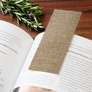 Rustic Burlap Bookmark – Farmhouse Organic Texture